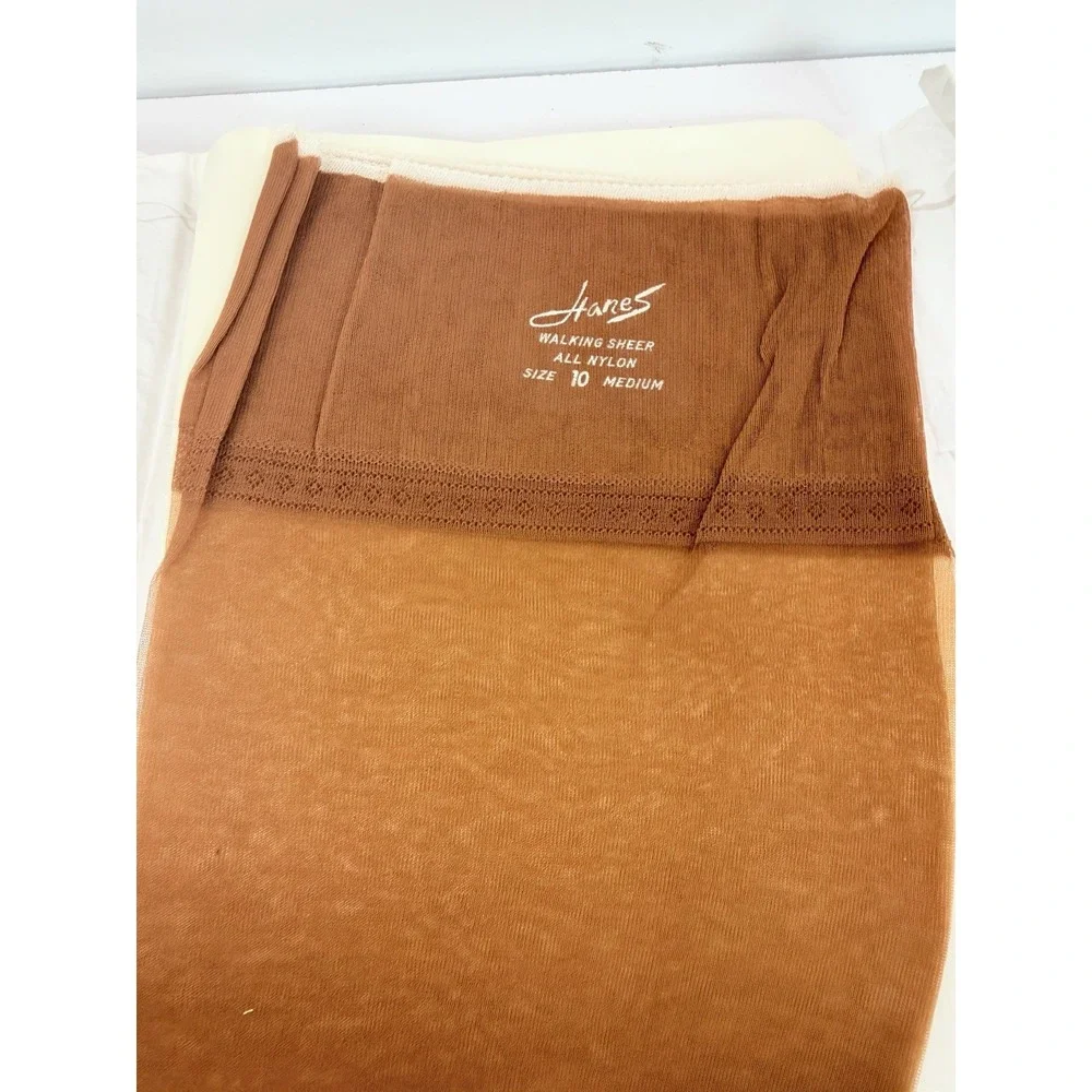 Hanes 530 M Walking Sheer Vintage Nylon Stockings 10M 2 Pairs South Pacific .